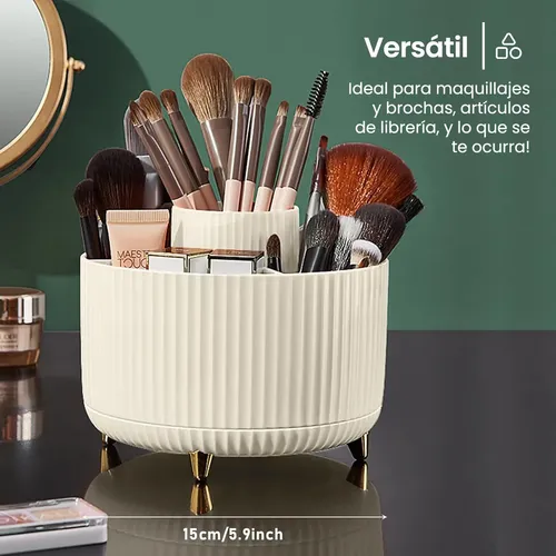 Organizador Maquillaje Porta Cosmetico Giratorio Escritorio