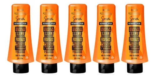 Serum Restaurador Capilar Keratina Bellissima 120g Pack X5