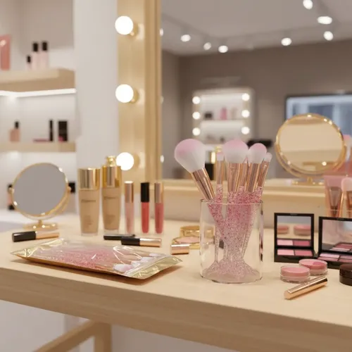 Brochas Pinceles Set X10 Maquillaje Mango Sirena C/brillo