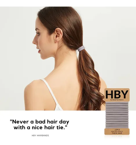 Cintas Para Cabello Hby De 8 Mm De Grosor, Paquete De 12 Uni