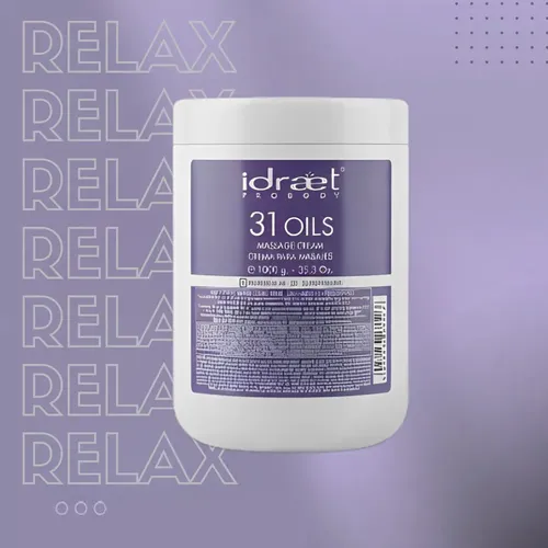 31 Oil Crema Para Masajes Idraet 1 Kg Nutritiva Hidratante Tipo de envase Pote Fragancia 31 oleos Tipos de piel Todo tipo