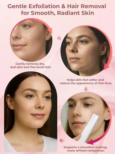 Depiladora Facial Eléctrica Recargable 3 Velocidades Led