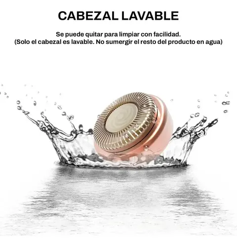 Depiladora Facial Recargable Rosa Cejas y Rostro Eléctrica