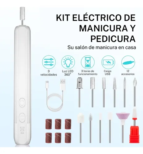 Para Uñas Profesional, Lima De Uñas Eléctrica, Kit Taladro