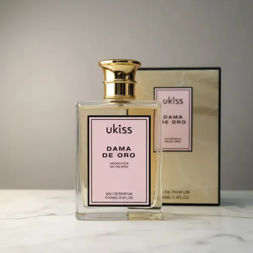 Perfume Ukiss Dama de Oro 100ml Flores Frescas Dulce Mujer