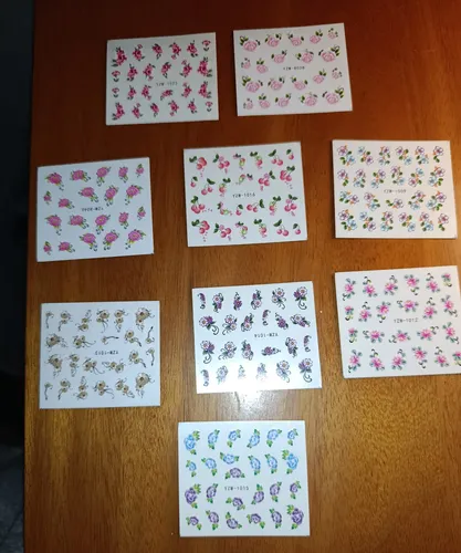 90 Stickers Para Uñas Al Agua Nail Art