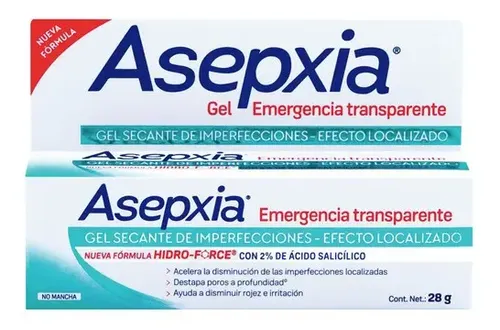 Asepxia Emergencia Spot Transparente Gel Secant 28g Mixta