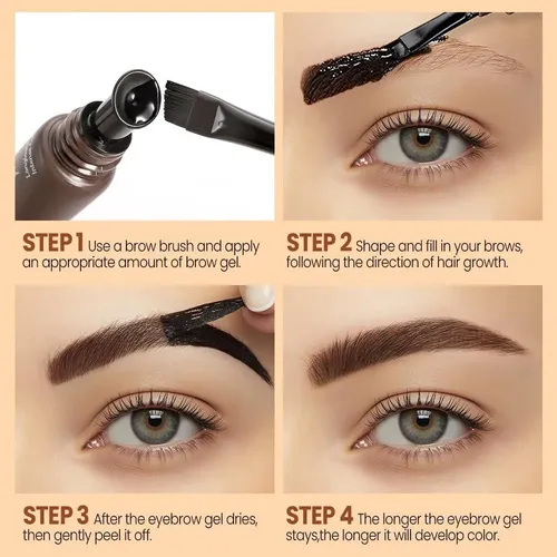 Gel Tatuaje De Cejas Taupe: 3-5 Días, Impermeable, Clip