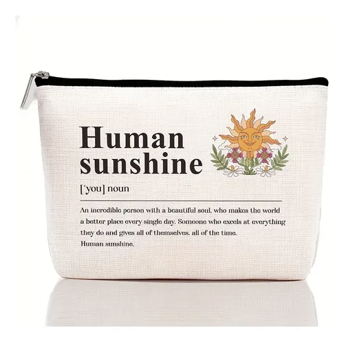 Bolsa De Maquillaje De Lona Human Sunshine Para Regalo De Vi Bb547