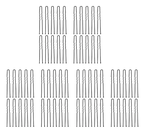 60 Broches De Pelo De Metal Negro De 7 Cm De Largo Para Muje