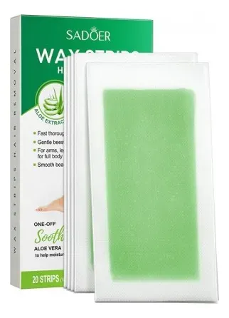 Bandas Depilatorias X20 Corporal Aloe Naturales Dobles