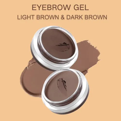 Kit Para Cejas 2 En 1 Con Cera Y Gel, Marrón Claro