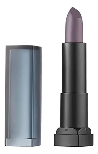 Labial Maybelline Powder Matte – Chilling Grey Acabado Mate Color Violeta