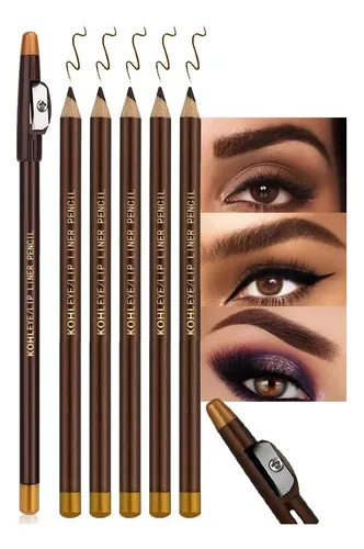Set 5 Lápices Cejas Feicuiyun Marrón Oscuro Waterproof