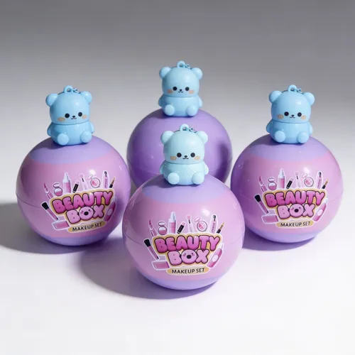 Bolas De Brillo Labial Con Forma De Oso Azul Con Dibujos Ani