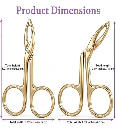 Pinzas Cejas Acero Doradas Precisión Depilación Facial