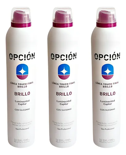 Brillo Siliconado Capilar Opción Profesional X 390 Ml Kit X3