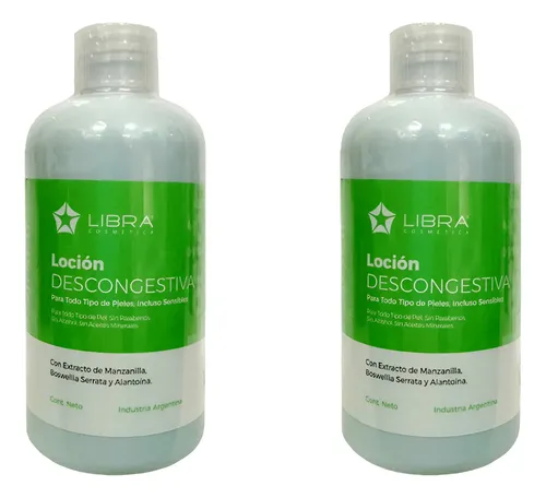 Loción Descongestiva Facial Todo Tipo Piel 500ml Libra X 2 U