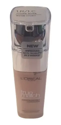 Loréal Base Maquillaje True Match Cubre Y Empareja Textura Tono 1.R/1.C ROSE IVORY