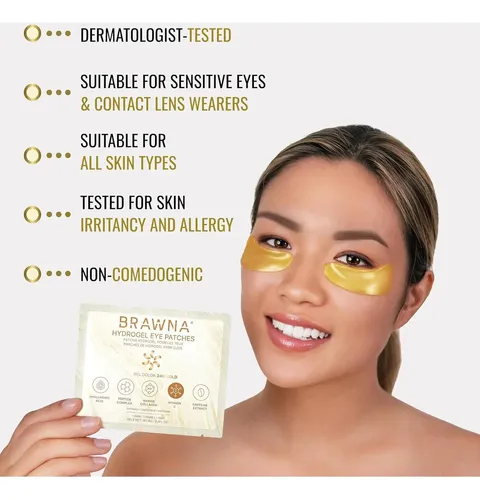 Mascarilla Hidrogel Brawna Con Vitamina C Y Cafeína