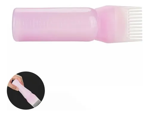 Frasco Pomo Aplicador Tintura Cabello Pelo Peine Peluquería