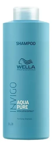 Shampoo Wella Aqua Purê Invigo en botella de 1L por 1 unidad