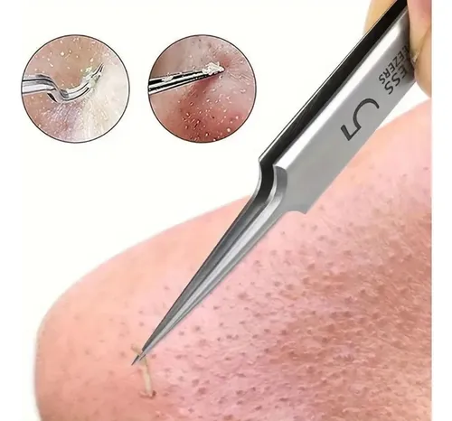 Juego De 3 Pinzas Faciales Ultrafinas Para Cejas ~