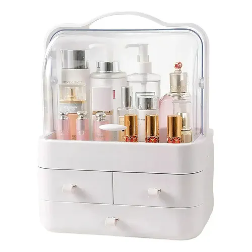 Organizador Maquillaje Cosmetico Joyero Cajones Capsula Color Blanco Marca Raitot