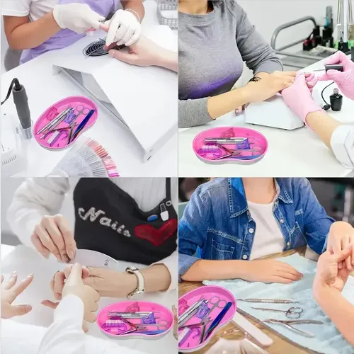 Bandeja Metálica Riñón Para Manicura Y Esmalte