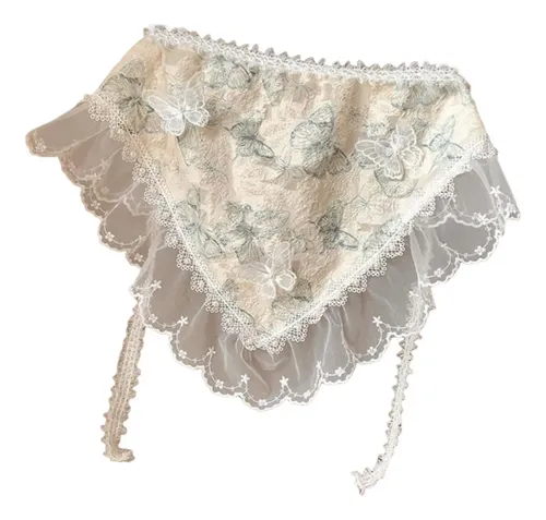 Pañuelos De Encaje Con Forma De Mariposa Para La Cabeza,