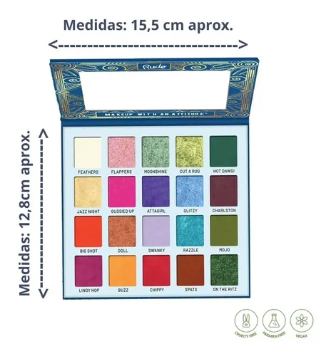 Paleta The Roaring 20’s Reckless Rude Cosmetics Envio Gratis