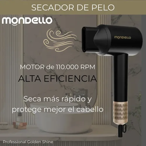 Secador De Pelo Profesional Ng+ Led Display Ion Therapy 1600w