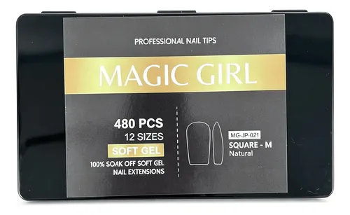 Tips Cuadrado Natural Para Manicura Profesional 480pcs