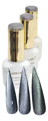 Charm Limit Reflectivos X 3 – Plata, Violeta Y Negro Uv Led