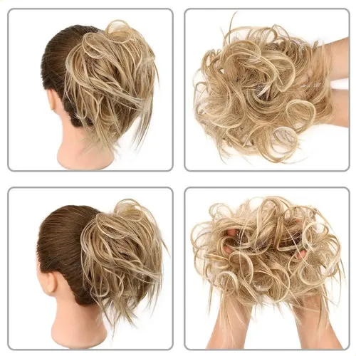 Extensión De Cabello Hmd Tousled Messy Bun, Coleta