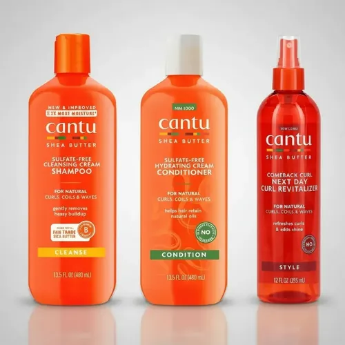 Kit Cantú Beauty Rulos Refresh Shampoo Acondicionador Spray