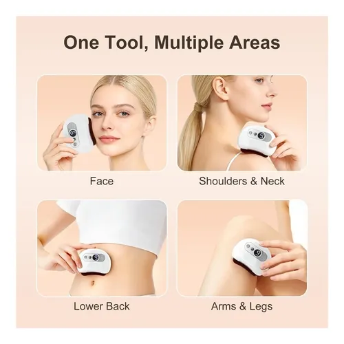 Masajeador Facial Eléctrico Gua Sha, Dispositivo Calentado