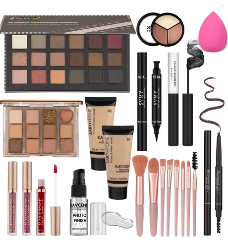 Kit De Maquillaje Kavcent Para Mujeres Adolescentes Con Base