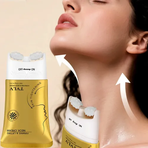 Crema Reafirmante Cuello Tvlv 120g Con Masajeador Todo Tipo