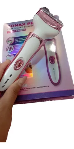 Depiladora Eléctrica Sonax Pro con 4 Cabezales para Rostro y Cuerpo