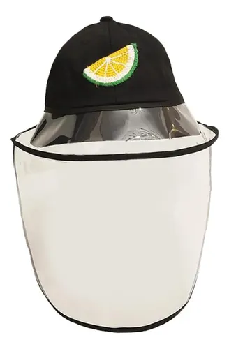 Gorra De Béisbol Protectora Antisaliva Con Funda Negro-l