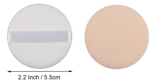 6 Esponjas Beige Para Maquillaje Base Polvo Bb Cream