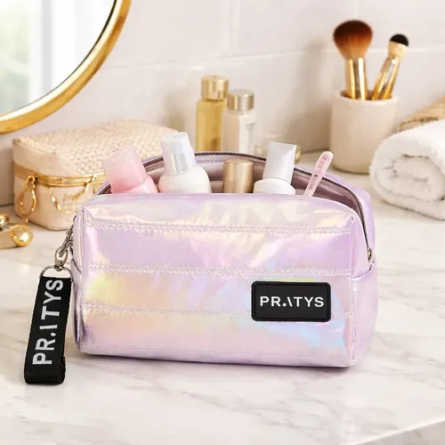 Porta Maquillaje Lila Violeta Organizador De Cosméticos