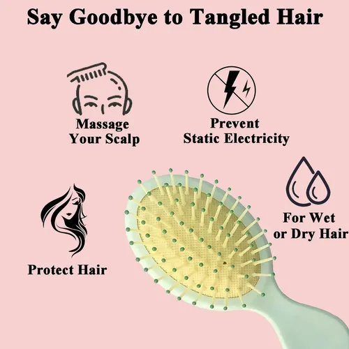 Paquete De 12 Mini Cepillos Para Cabello A Granel