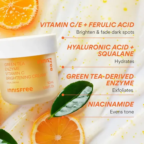 Crema Iluminadora de Vitamina C Innisfree para Rostro con FPS 36