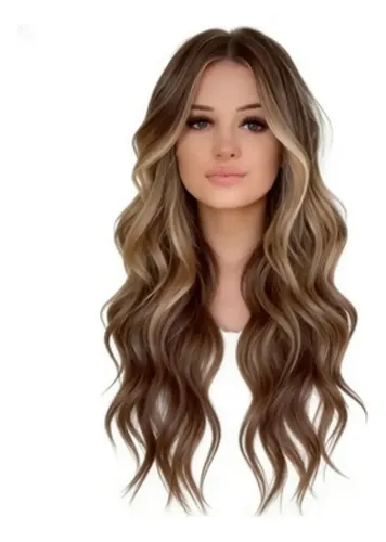 Ombré Larga Ondulada, Elegante Y Versátilpeluca