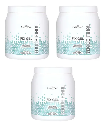 Gel Fijador Extra Fuerte Nov Para Cabello 980gr X 3 Unidades