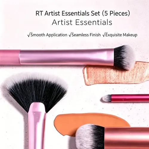 Set 5 Brochas De Maquillaje Para Rostro Y Ojos