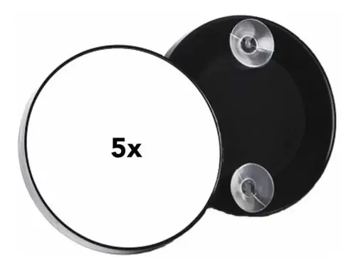 Espejo Con Aumento 5x Incluye Ventosa 7.5cm Diámetro