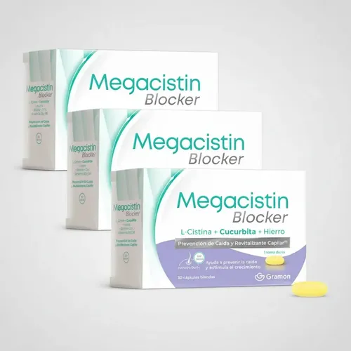 Megacistin Blocker Anticaida Combo X 3 Cajas X 30 Capsulas